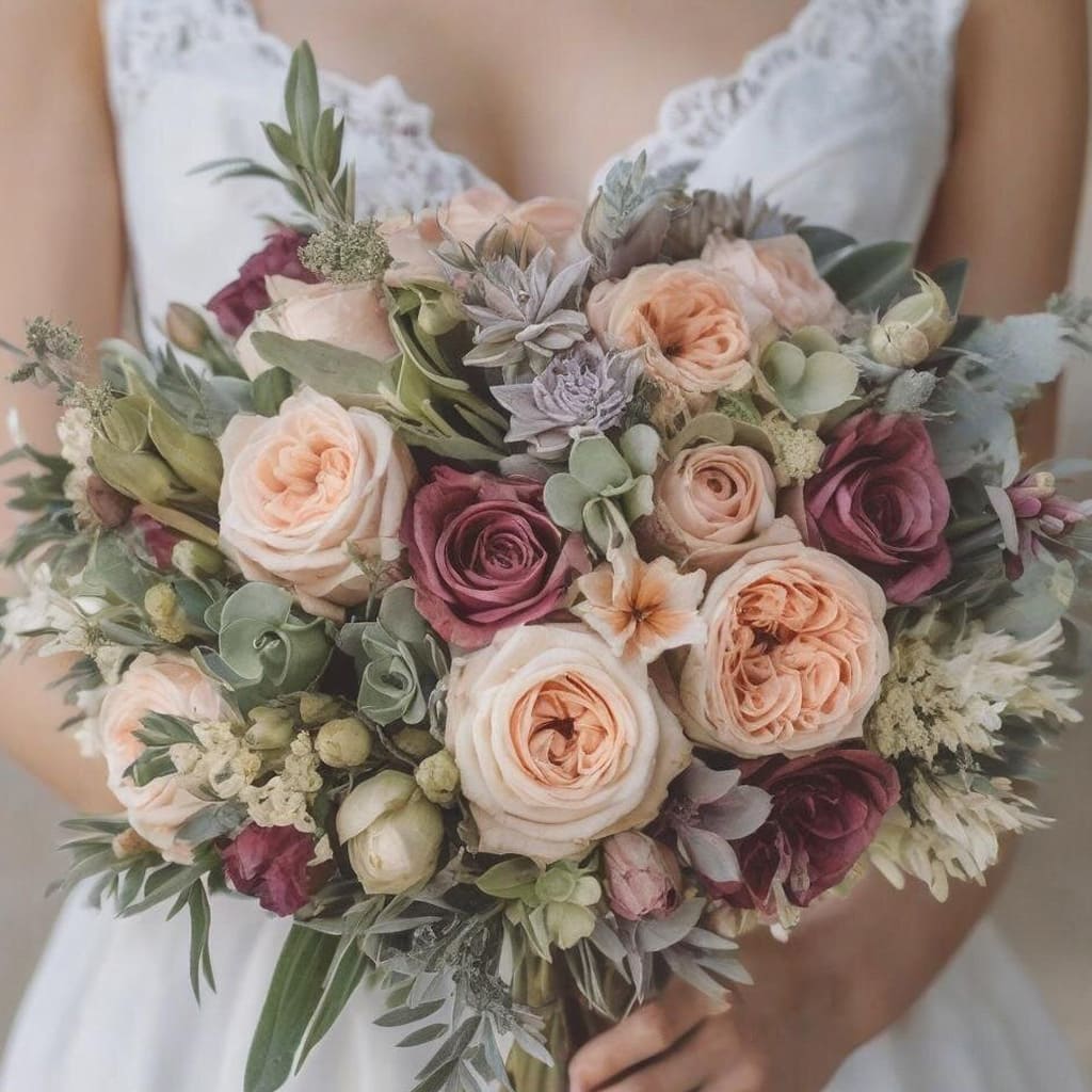 Roses and lilies bouquet